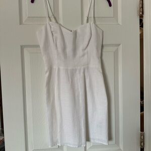 Reformation White Mini Dress with Spaghetti Straps